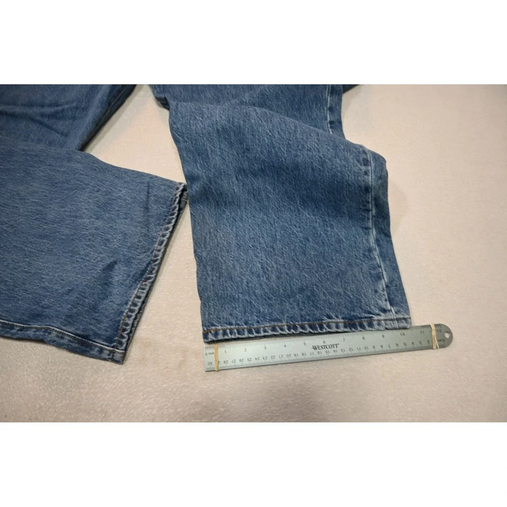 Levi's 501 Original Jeans Mens 50x30 Blue Straight Leg Button Fly Rugged